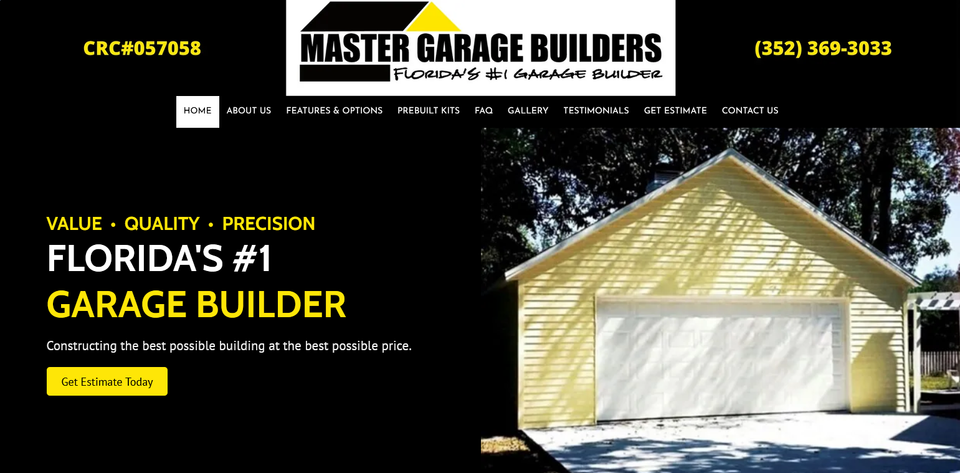 Master garage builders