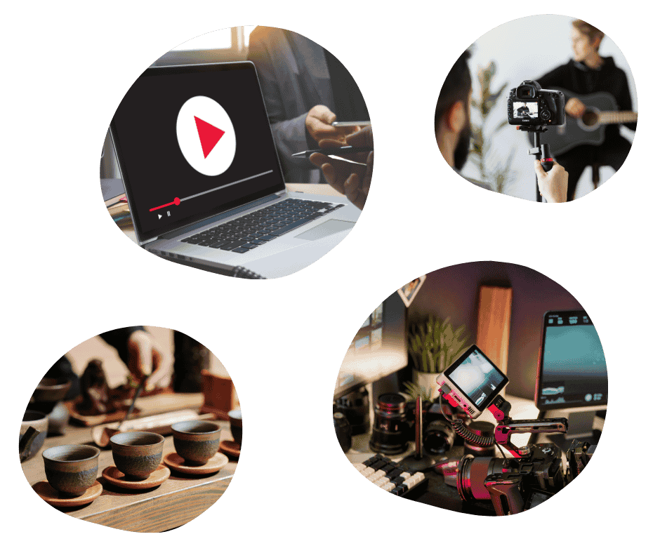 Brown and cream winter fashion photo collage facebook post