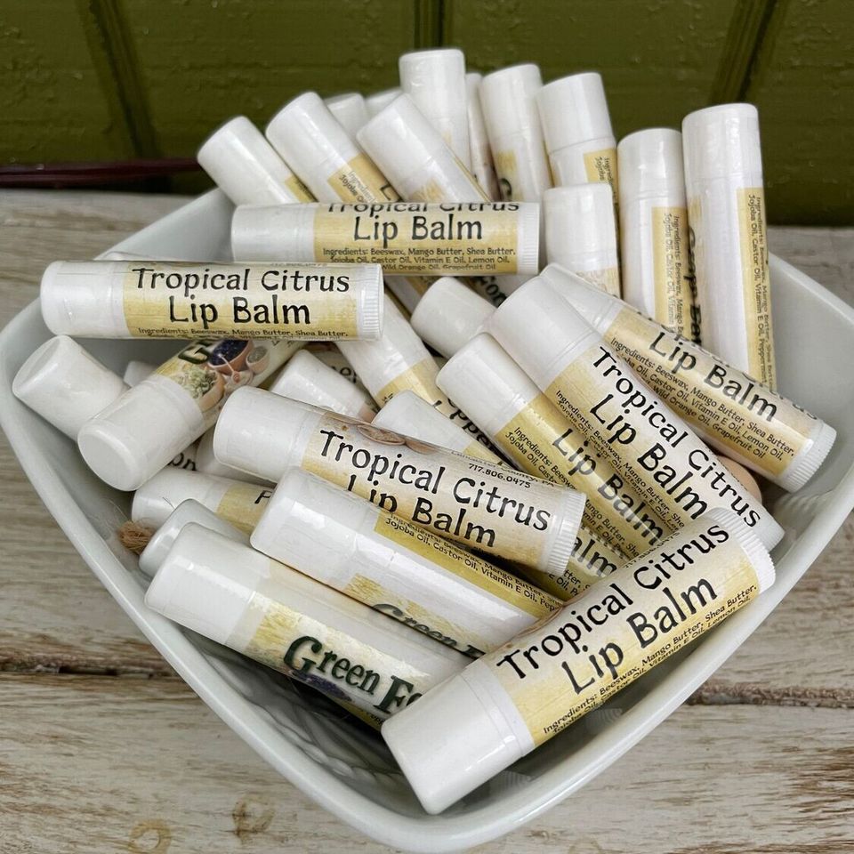 Tropical Citrus Lip Balm by Green Forest Soaps & Salves, Paradise, PA