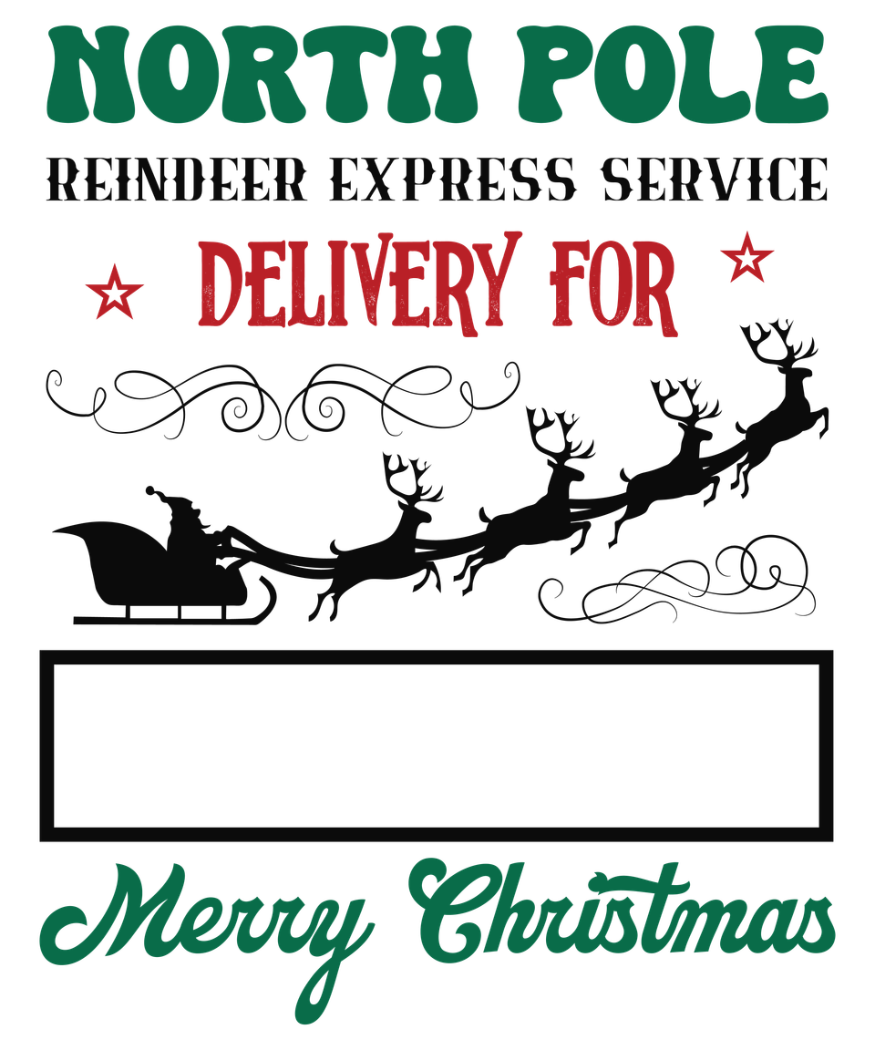 Seasons   christmas santa sack north pole reindeer mail express 09 color