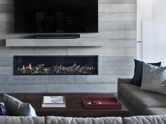 Concrete fireplace mantel board formed