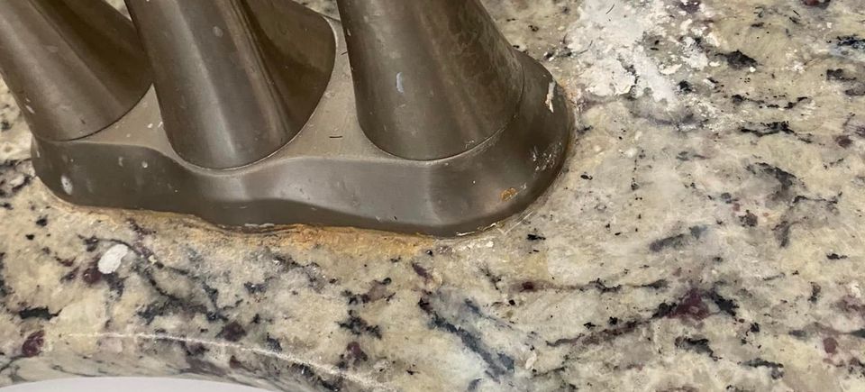 Dirty Faucet prior to the C&M Clean Team Polish