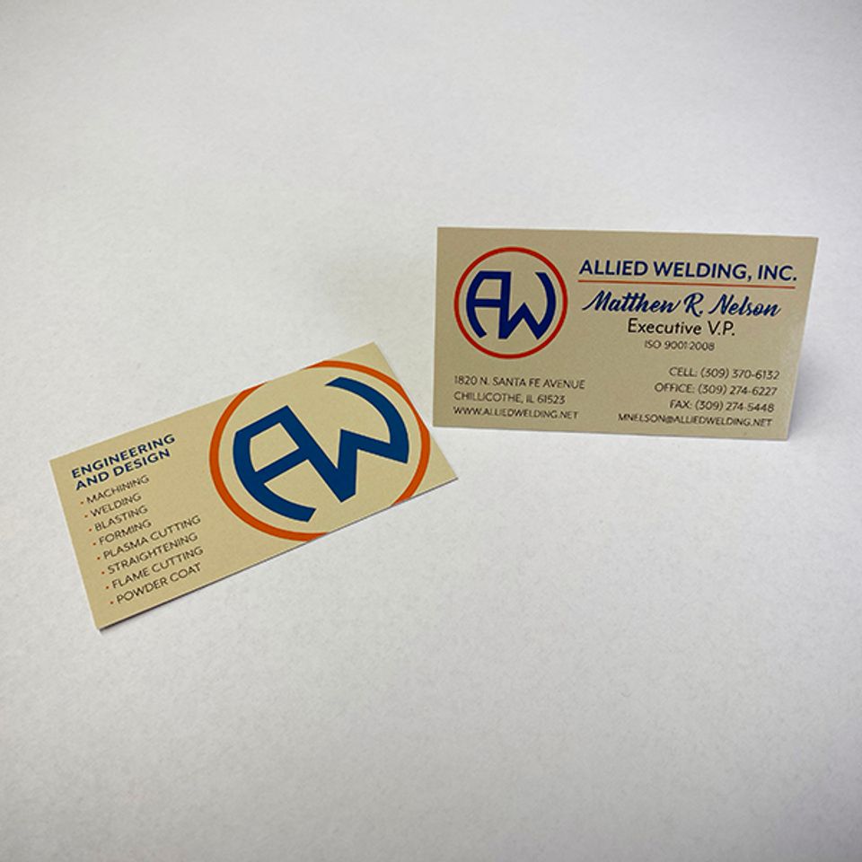 Allied welding business cards web