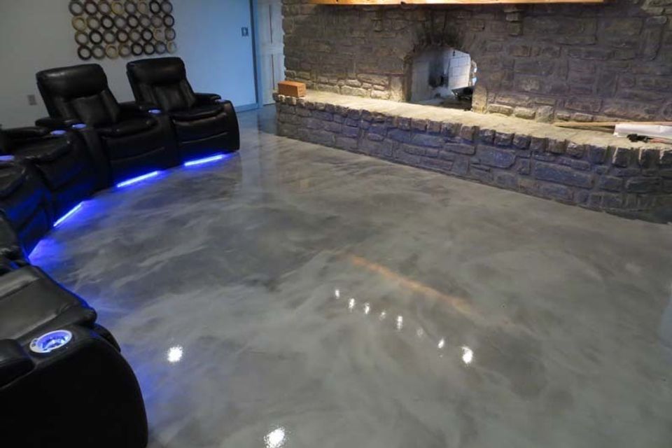 Metallic marble stains