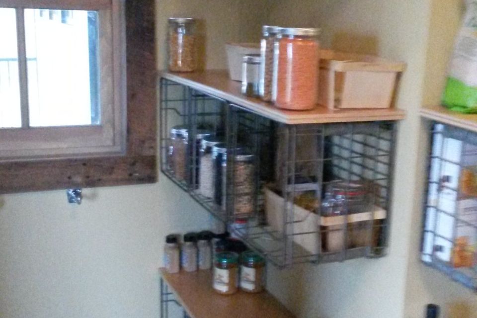 Milk crates turned into pantry 2019 1
