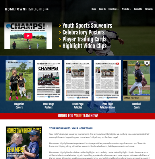 HometownHighlightsHQ.com designed by More Impact Media