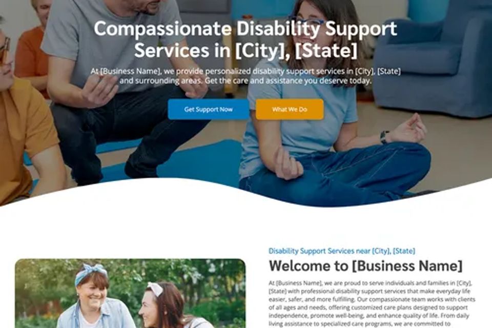 Disability support website edsign theme original