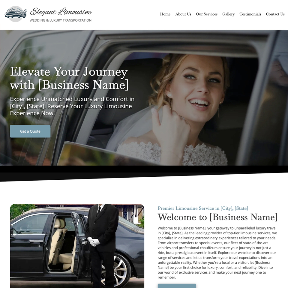 Best limousine website design