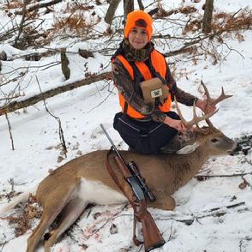 15-year-old Jason King from Gap, PA shot this 8-point White Tail in Schuylkill County