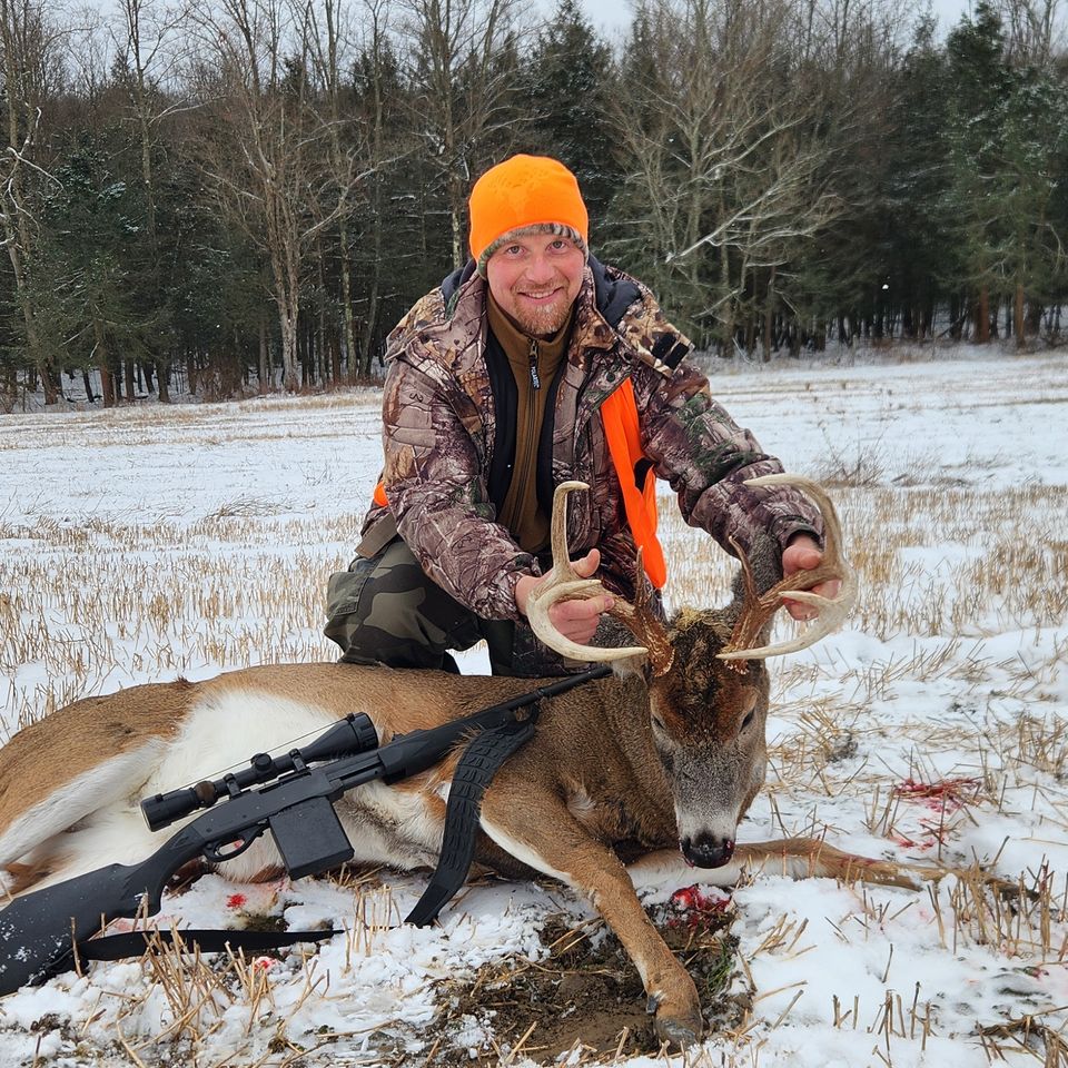 Stewart Williammee, Jr. of Elizabethtown, PA harvested this 8 pointer near his cabin in Tioga County.