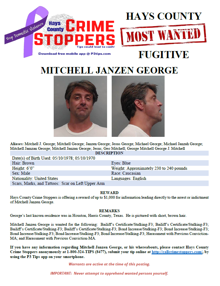 George most wanted poster 