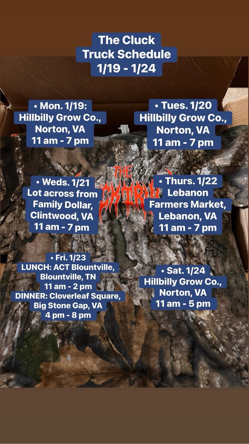 Schedule jan 19 2026