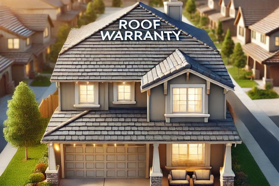 Dall·e 2024 10 06 19.49.51   a professional image of a well maintained suburban home in santa maria  california  focusing on the roof to represent roof warranties. the roof appear