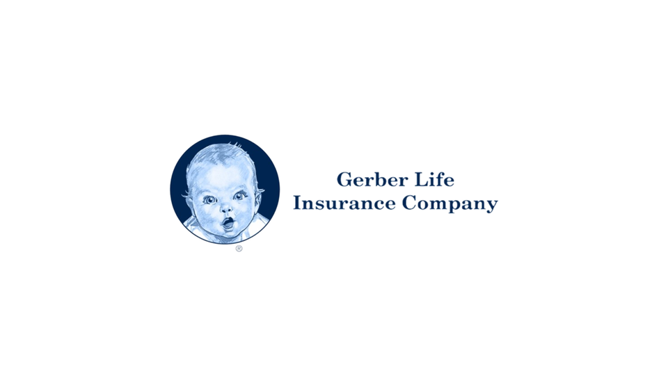 Gerber life logo (full white board)