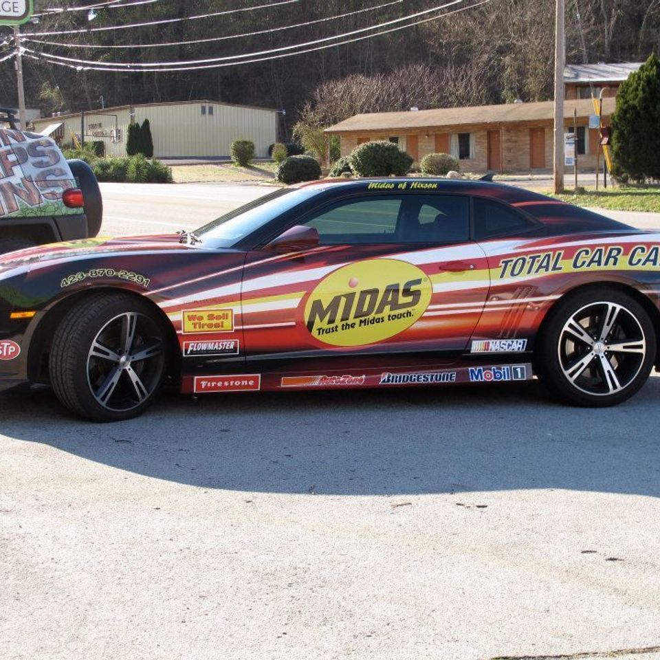 Midas racecar wrap