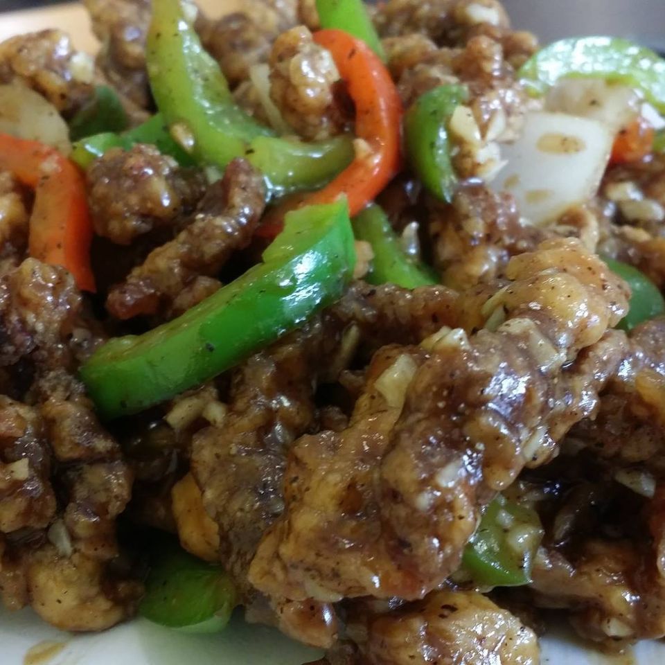 Amazin asian black pepper beef strips