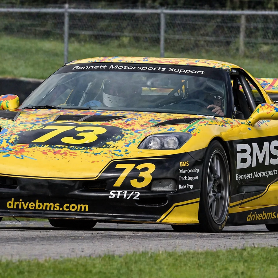 Track-ready race car prepared and delivered by Chris Bennett for a National Auto Sport Association event.