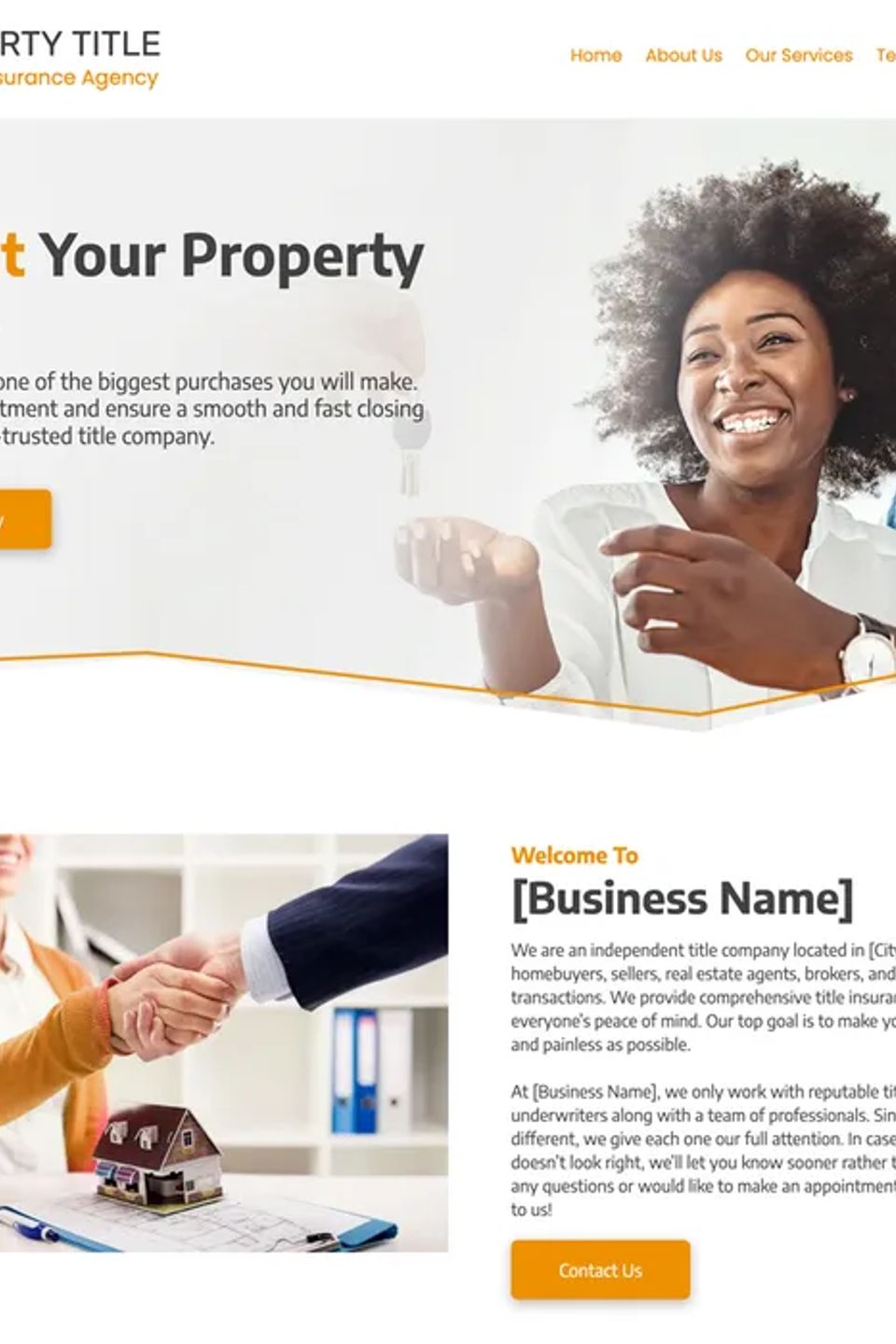 Title company website design theme original
