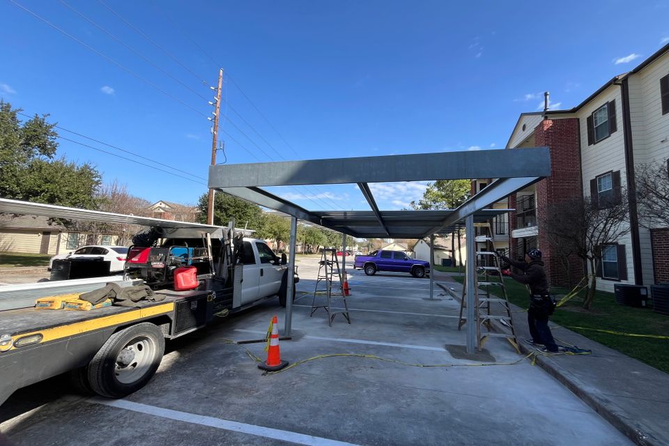 Custom steel carport replacement houston marquez welding