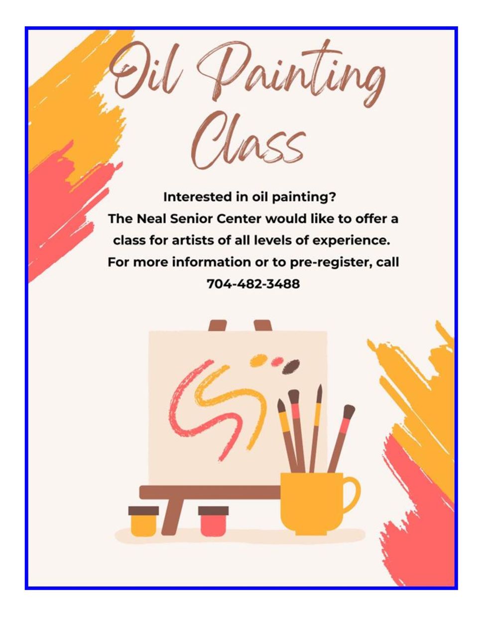 Poster oil painting class