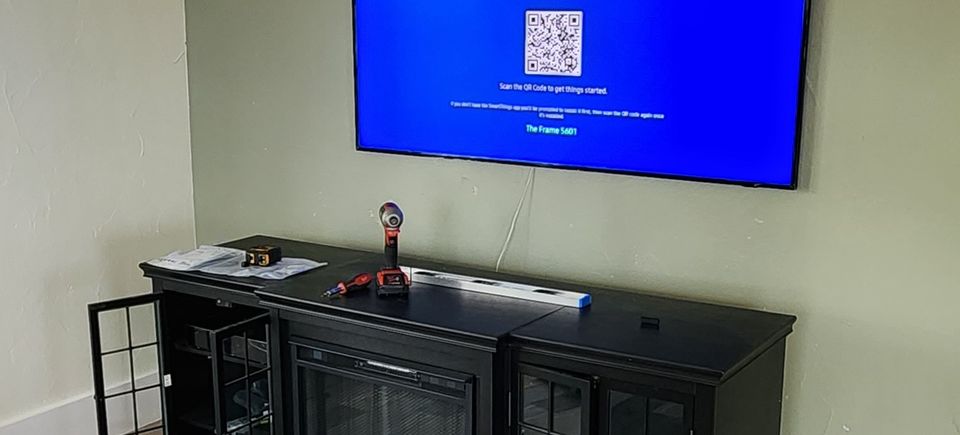 Samsung 65 frame after photo  wire not hidden