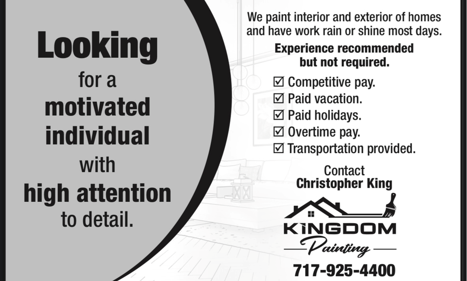 We Are Hiring Painters