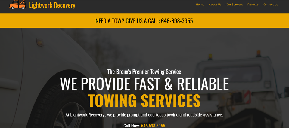 Lightwork recovery website demo screenshot   bronx  ny