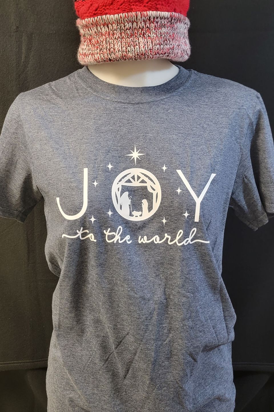  Joy to the world on a t-shirt designed by SaRi's Creations using Direct to Film (DTF) technique. 