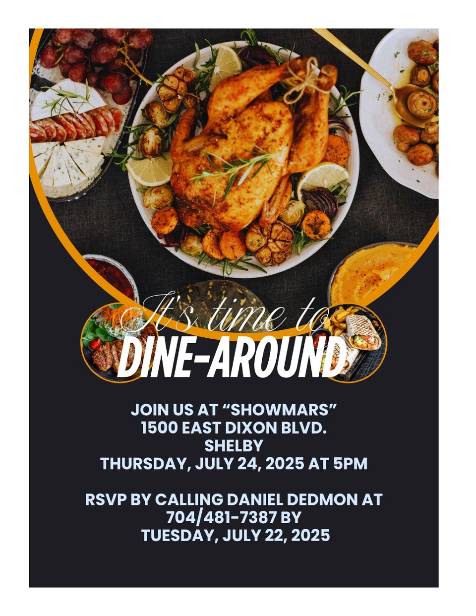 Poster dine around for july 2025 0