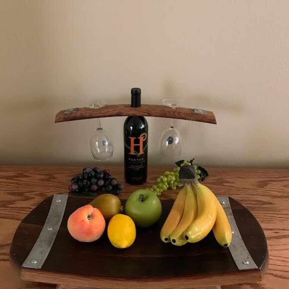 Unique wine   cheese service from whiskey   wine barrels in boise idaho