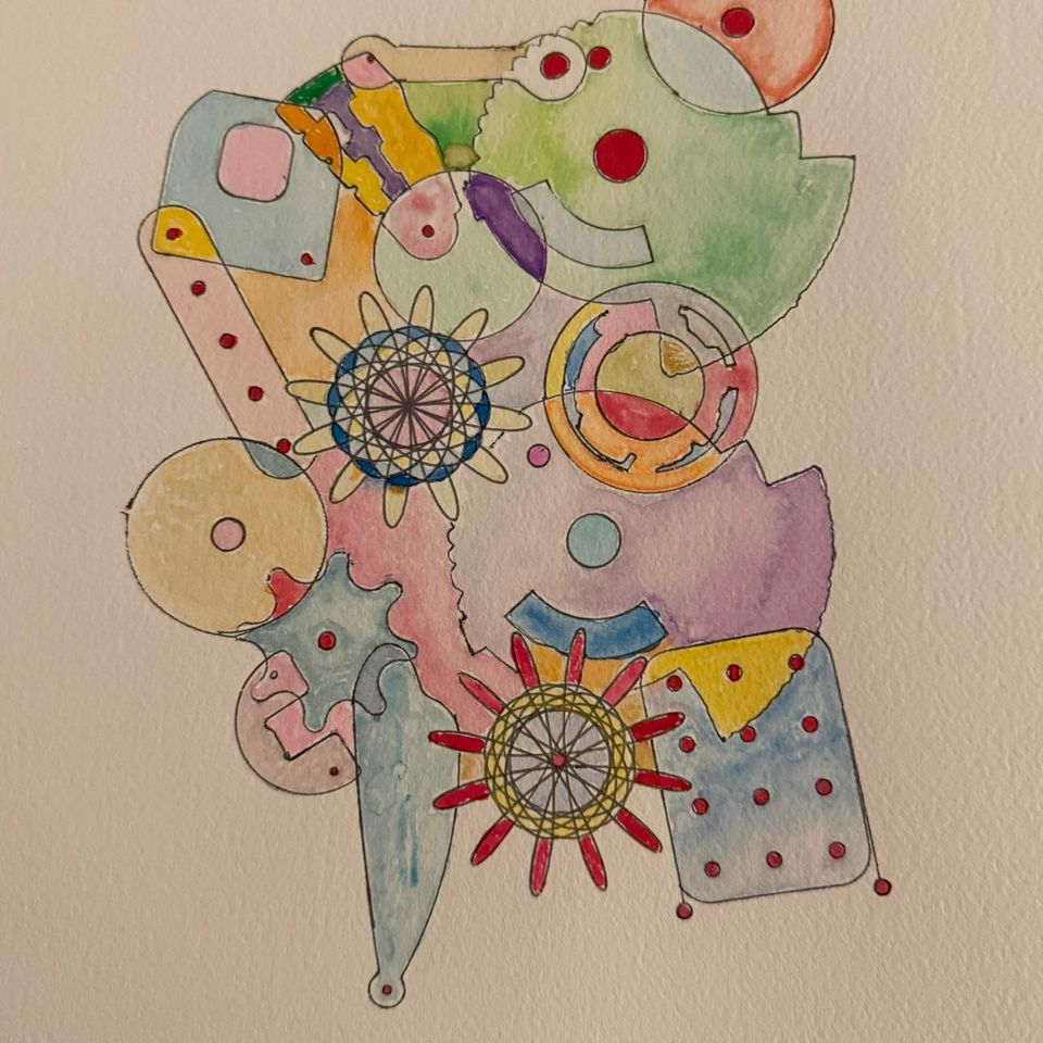 “spin” 9x12 watercolor 2025 tim flynn