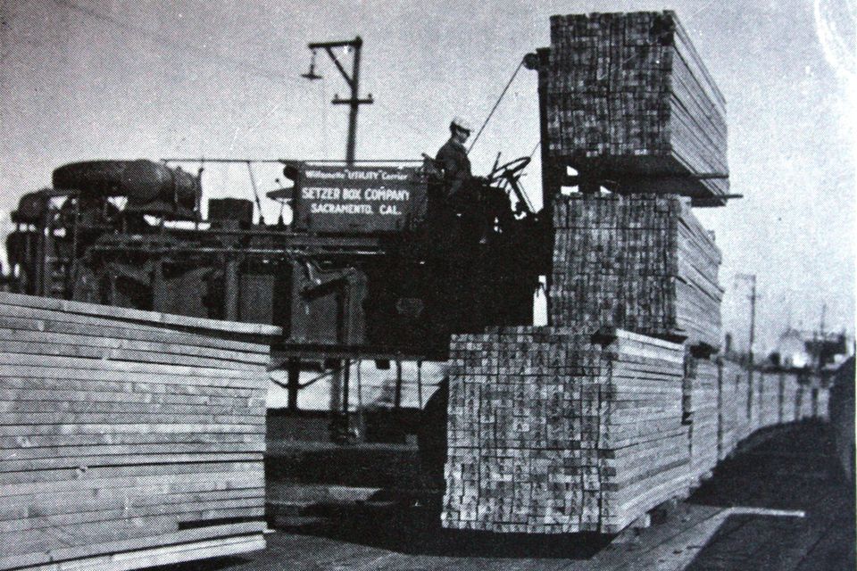 Curt operating forklift