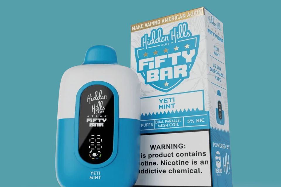 Fifty Bar Hidden Hills Yetti Mint Disposable Vape