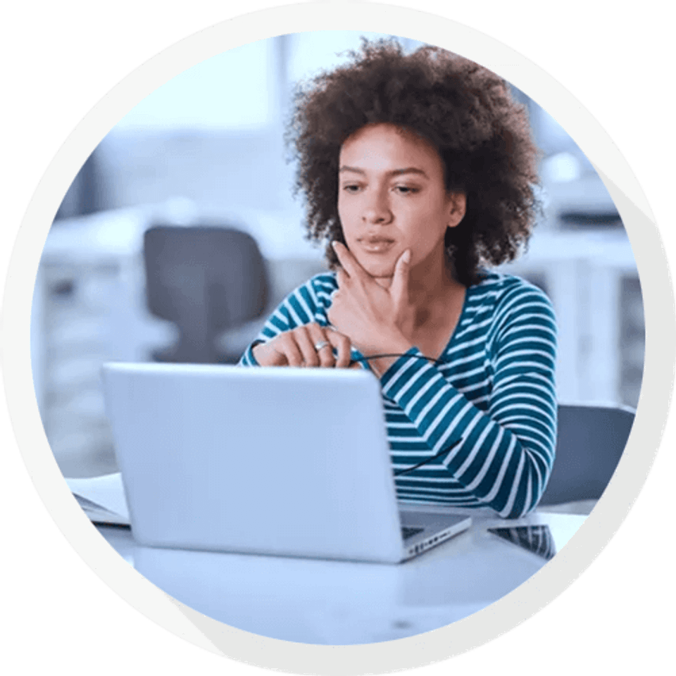 Young women at laptop