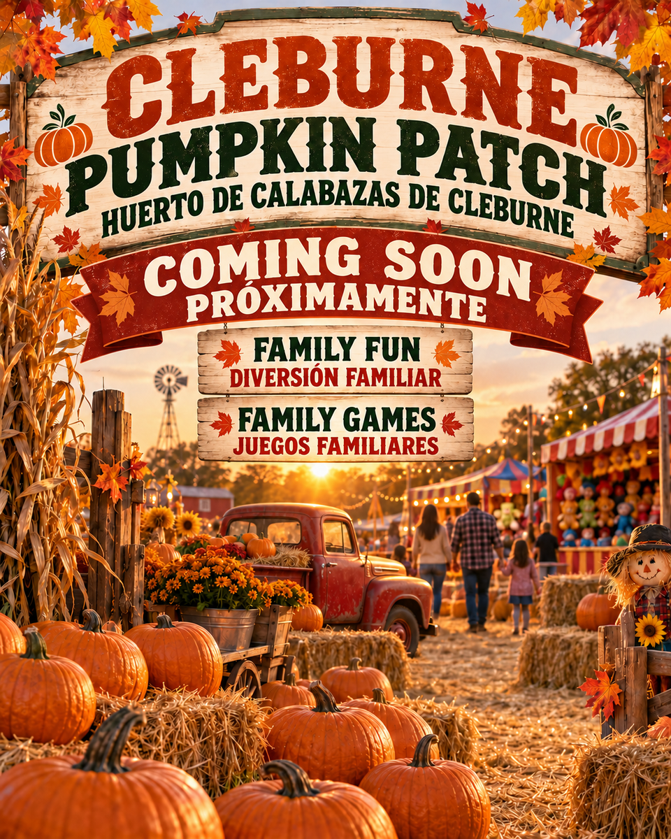 Cleburne bilingual pumpkin patch flyer