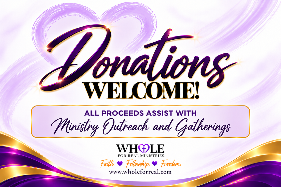 Elegant purple donations welcome flyer