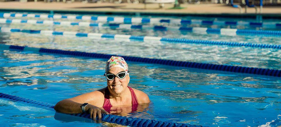 Hillside swimmer