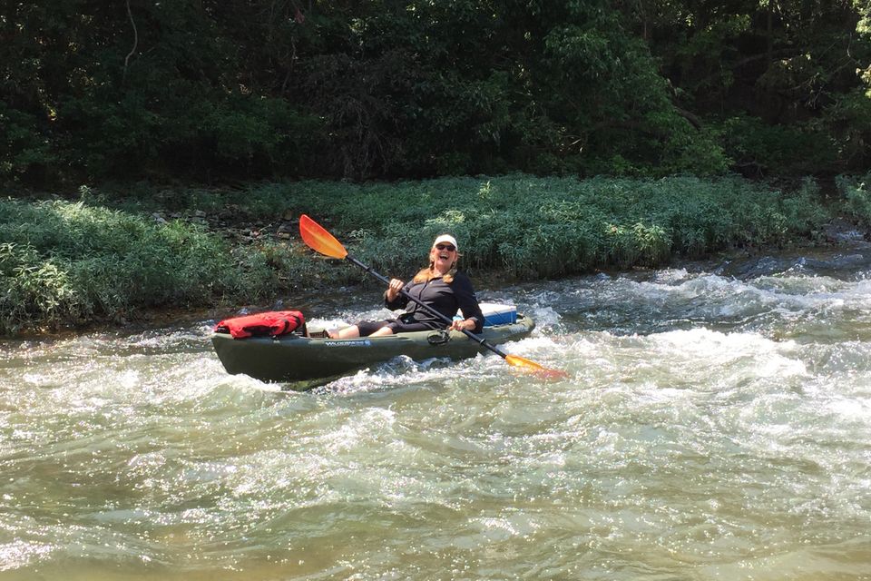 Laurie in kayak