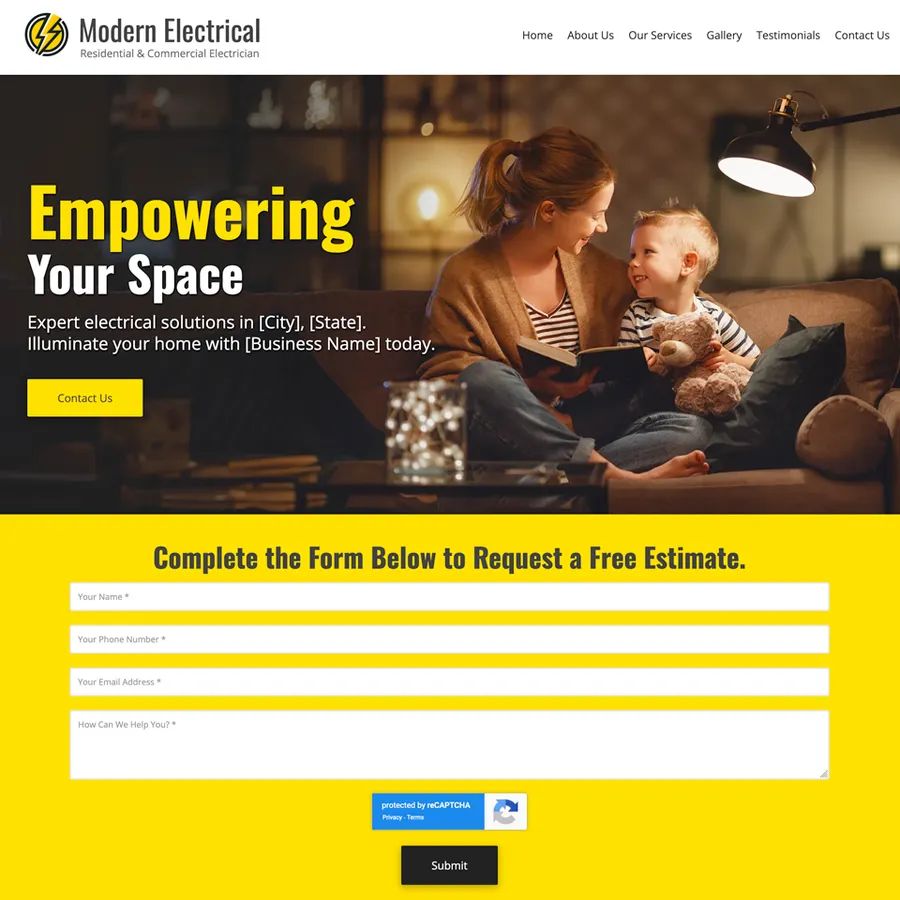 Electrician website design theme original