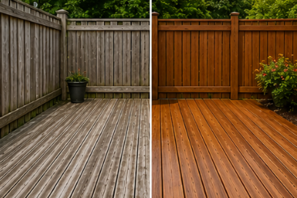 Deck   fence restoration