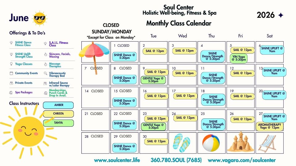 Soul center 2026 calendar post 