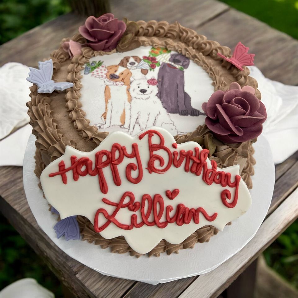 Birthday cake with all animal