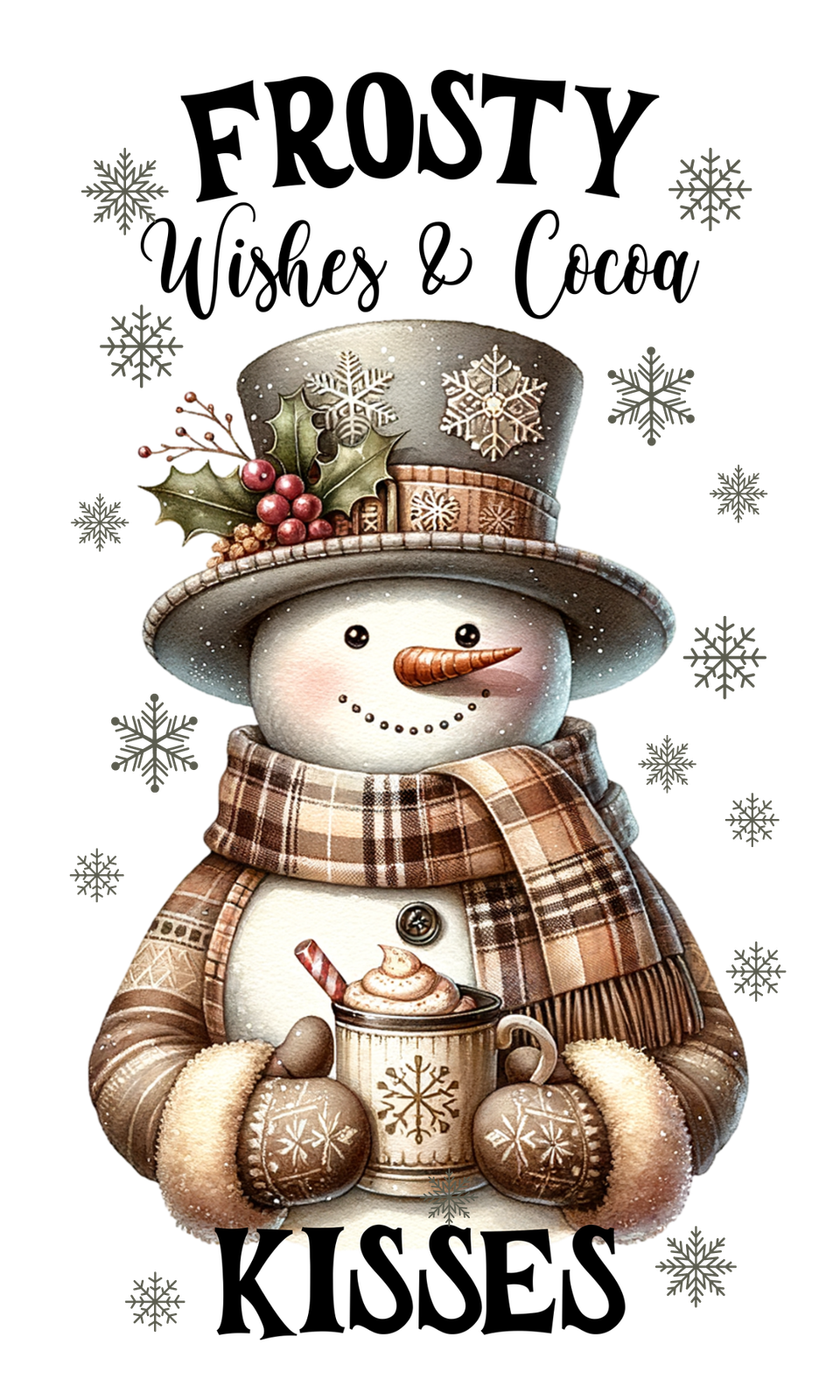 Seasons   christmas towel   frosty wishes cocoa kisses