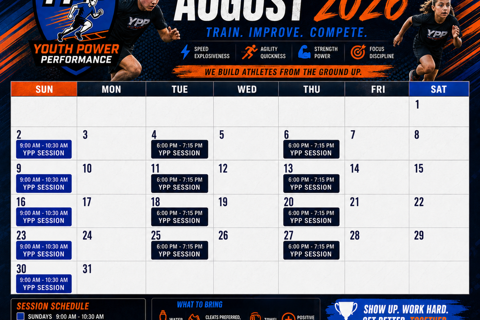 August training schedule