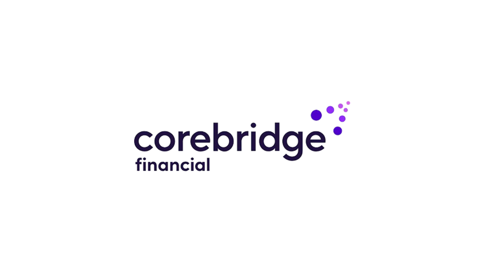 Corebridge financial logo (full white board)