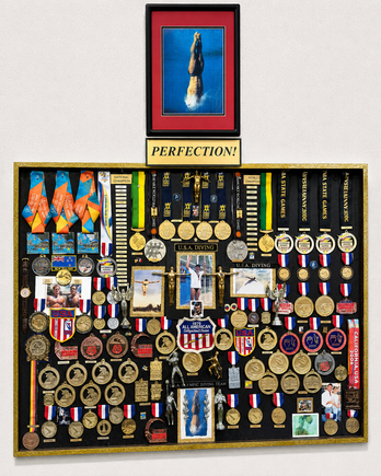 Usa diving and sports achievement display