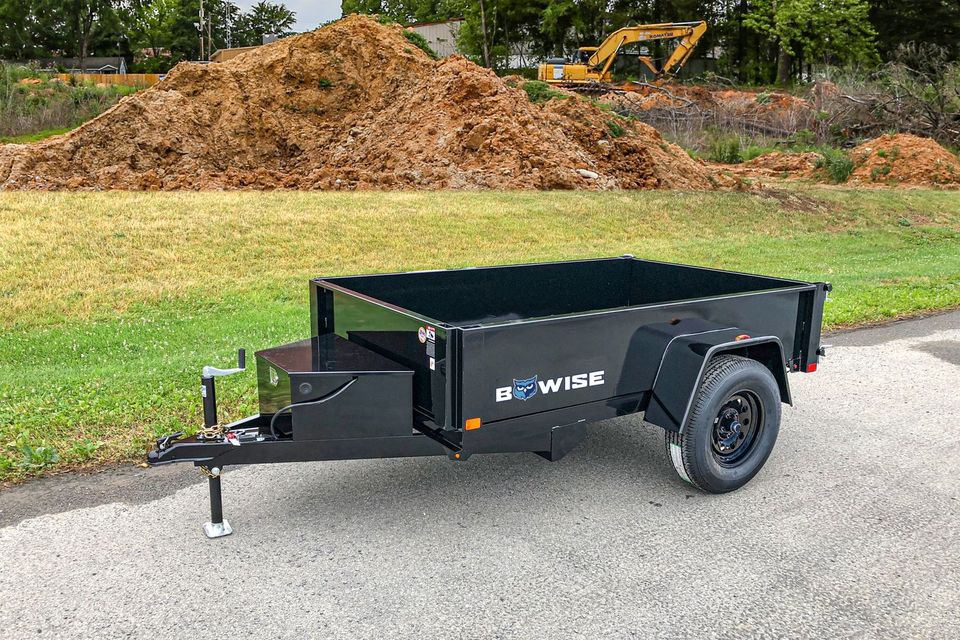Dtr3 3k light duty single axle low profile dump trailer hero 2