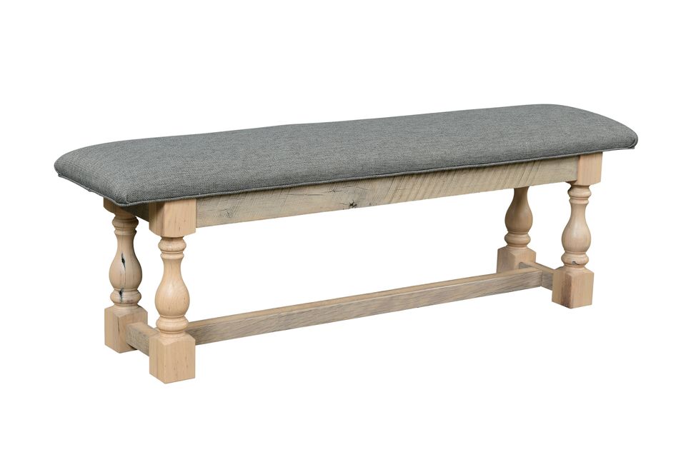 Ubw midland bench with upholstered seat