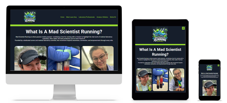 Mad scientist running