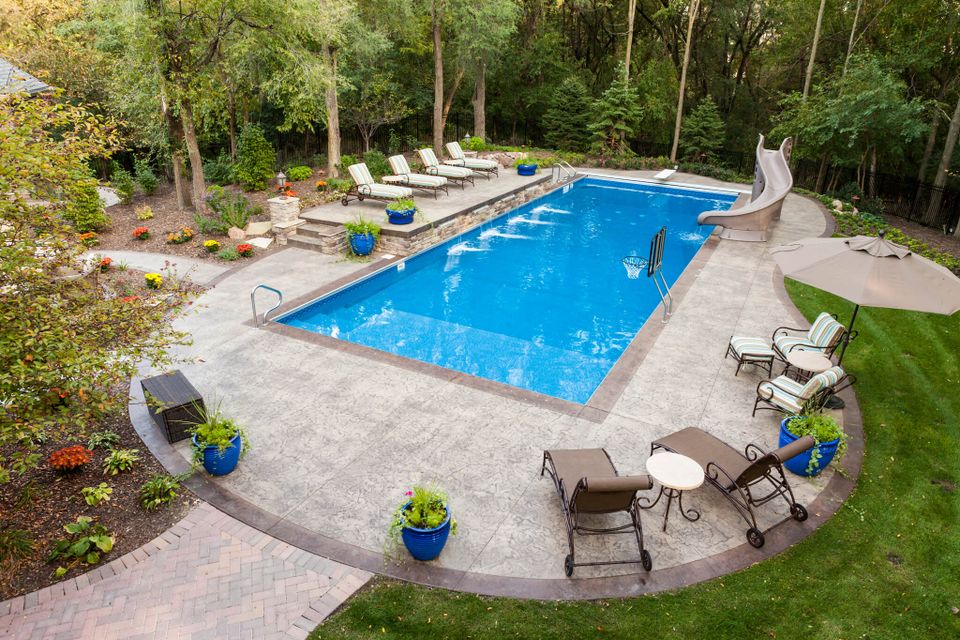 Backyard swimming pool